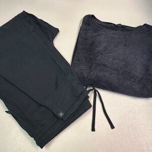 Barefoot Dreams Women's Knit Lounge Set Long Sleeve Top Drawstring Pants XL